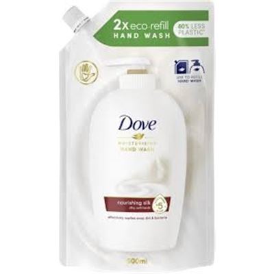 Dove náhradná náplň tekuté mydlo jemný silk 500 ml                              