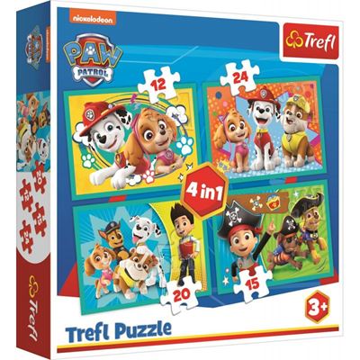 Puzzle Trefl Tlapková patrola 4v1 vek: 3+                                       