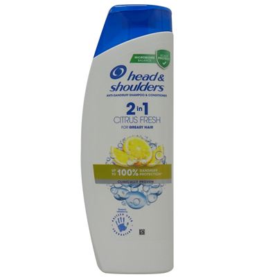 Head & shoulders 2v1 šampón a kondicionér proti lupinám 400 ml                  