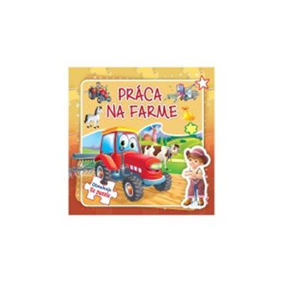 Puzzle kniha Práca na farme 17x17cm 6x9 dielikov SK verzia                      