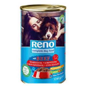 Mokré krmivo pre psov s hovädzím mäsom v omáčke Reno 1240g                      